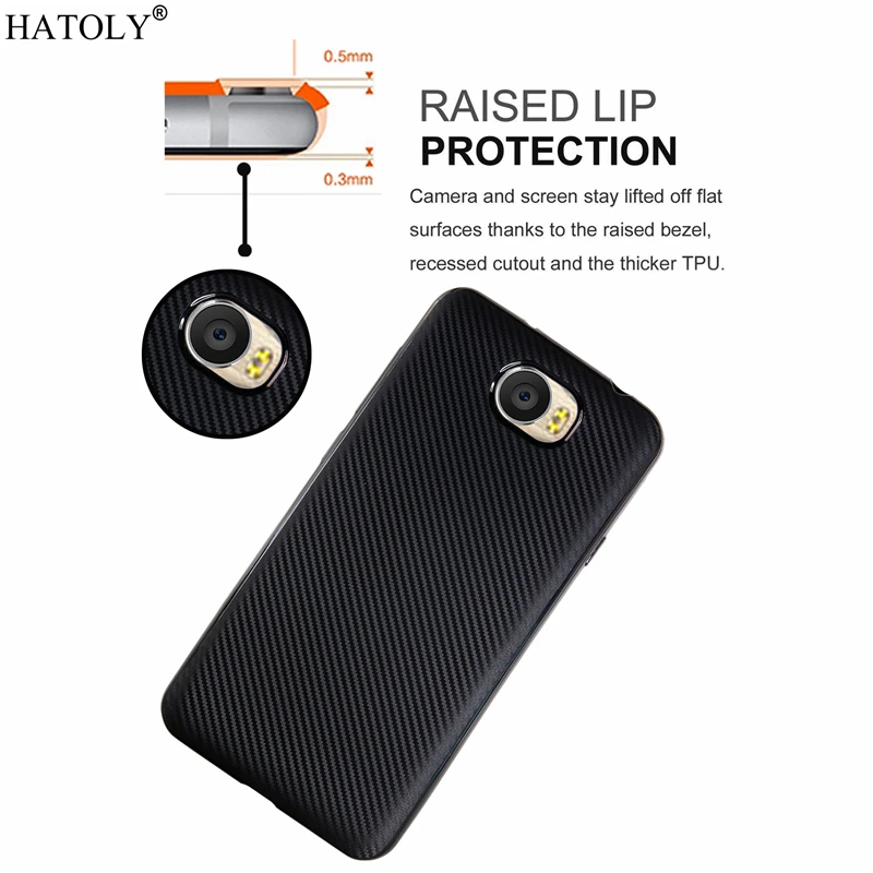 Чехол HATOLY для Huawei Y5 II Honor 5A LYO-L21 Ультратонкий Мягкий ТПУ чехол из углеродного