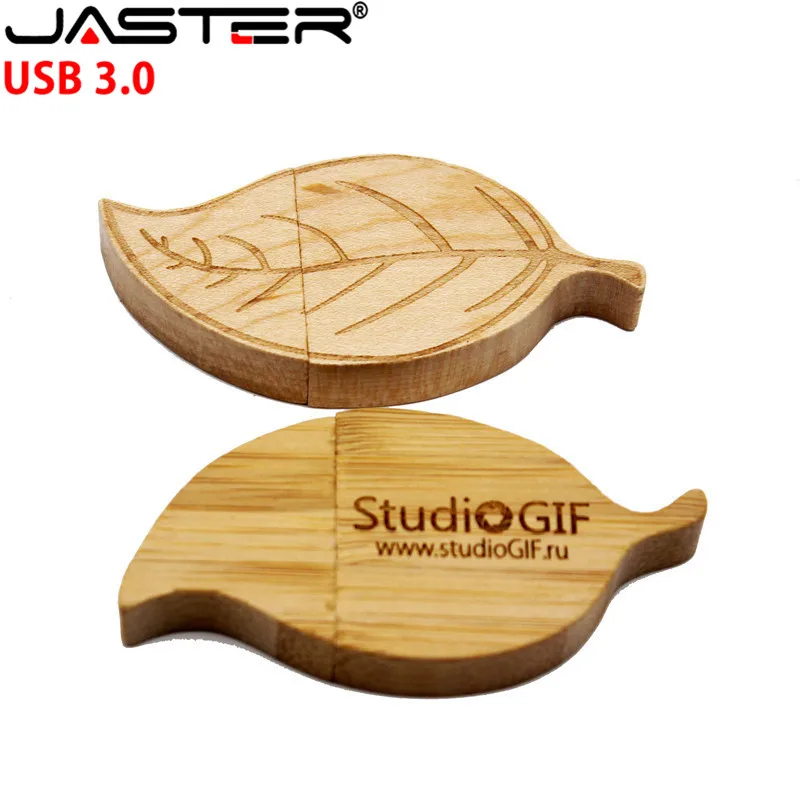 USB флеш накопитель JASTER деревянный в виде листьев дерева 4 32 Гб|USB флэш-накопители| |