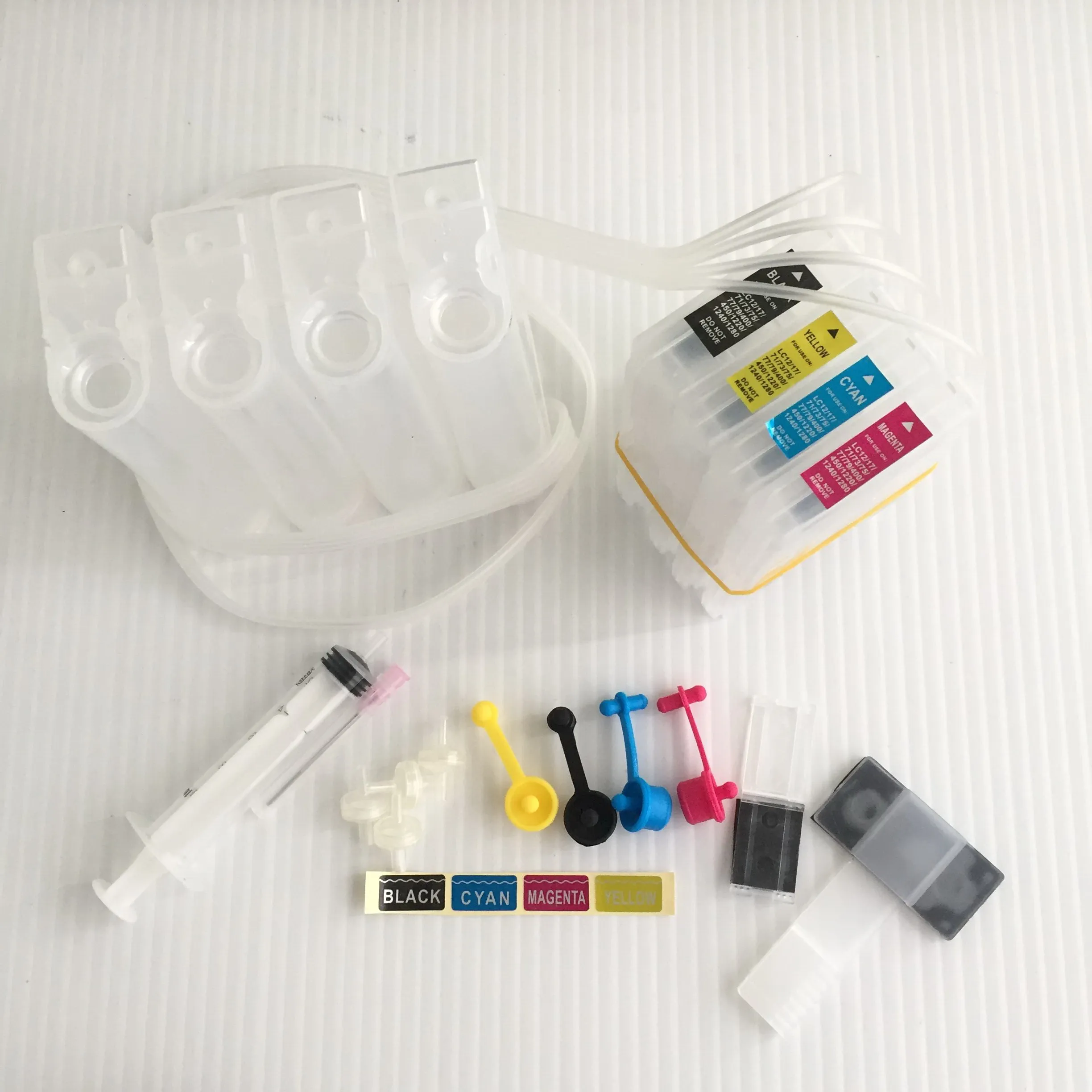 CISS ink Cartridge LC12 LC17 LC40 LC71 LC73 LC75 LC77 LC79 LC400 LC450 LC1220 LC1240 LC1280 for brother MFC-J5910CDW J6710CDW
CISS ink Cartridge LC12 LC17 LC40 LC71 LC73 LC75 LC77 LC79 LC400 LC450 LC1220 LC1240 LC1280 for brother MFC-J5910CDW J6710CDW