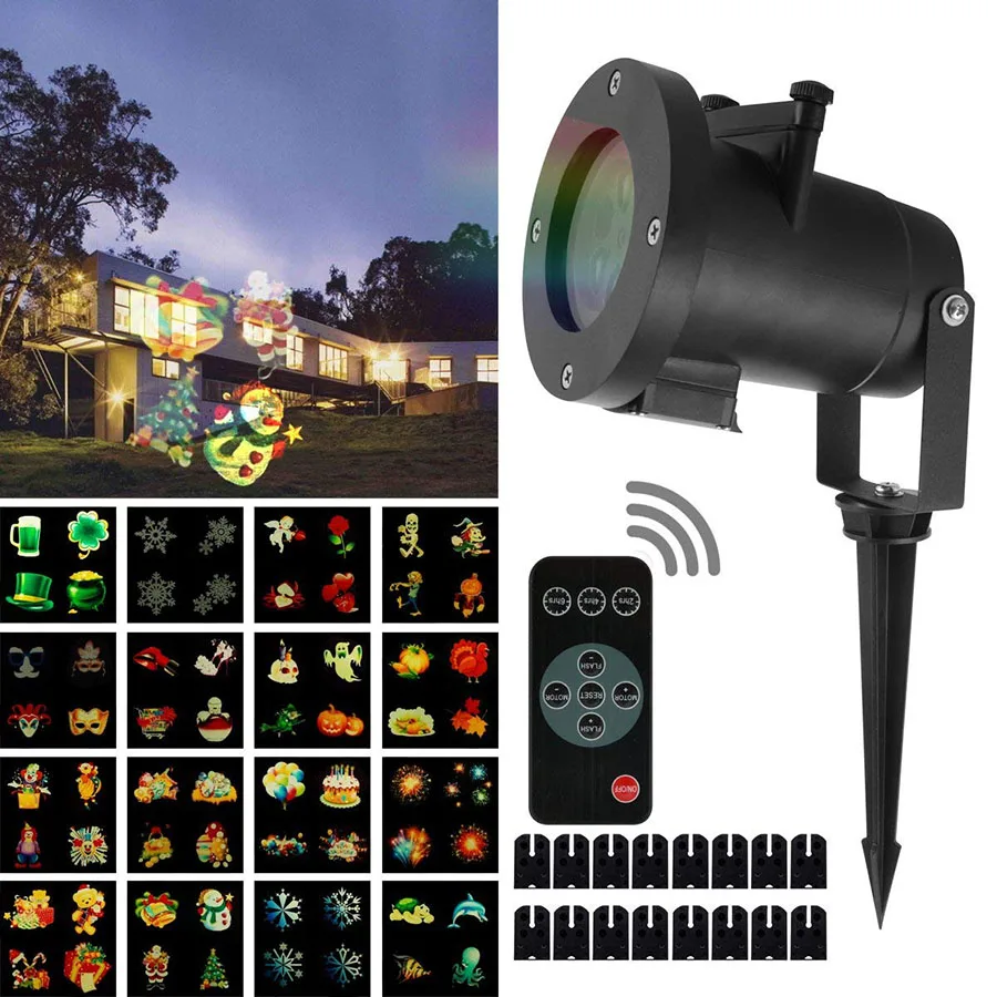 Christmas Led Laser Projector Lights 16 Switchable Patterns Waterproof Garden Landscape Projector Lamp Snowflake Laser Light
Christmas Led Laser Projector Lights 16 Switchable Patterns Waterproof Garden Landscape Projector Lamp Snowflake Laser Light