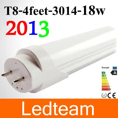 25 шт./лот T8 1200 мм 18 Вт 1600lm 4 фута SMD3014 LED Алюминий матовый белый 6500 к светодиодные