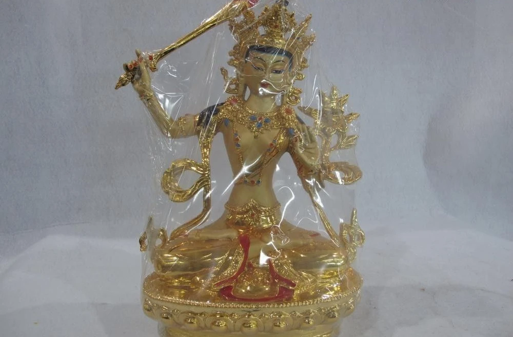 11 Tibet Fane Buddhism Copper Gild Painted Manjusri Bodhisattva Kwan-Yin GuanYin
11 Tibet Fane Buddhism Copper Gild Painted Manjusri Bodhisattva Kwan-Yin GuanYin