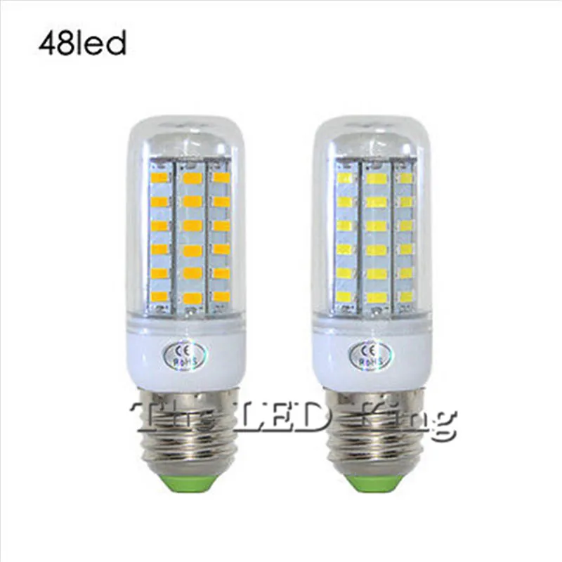 E27 220V Светодиодный светильник 5730 SMD светодиодный лампы E14 Кукуруза 24 30 36-42 48 72 89 s