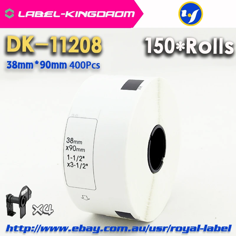 150 Refill Rolls Compatible DK-11208 Label 38mm*90mm 400Pcs Compatible for Brother Label Printer White Paper DK11208 DK-1208
150 Refill Rolls Compatible DK-11208 Label 38mm*90mm 400Pcs Compatible for Brother Label Printer White Paper DK11208 DK-1208
