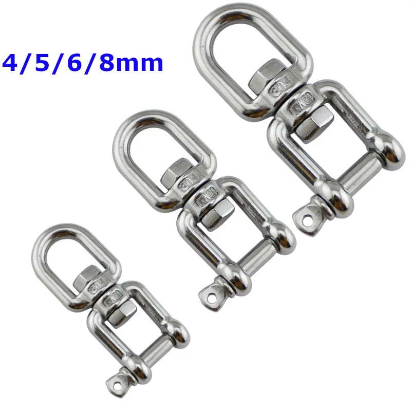 4mm 5mm 6mm 8mm Stainless Eye and Jaw Swivel Marine SS304 Jaw-Eye Type Swivel Anchor Chain Connector for boating accesorios
4mm 5mm 6mm 8mm Stainless Eye and Jaw Swivel Marine SS304 Jaw-Eye Type Swivel Anchor Chain Connector for boating accesorios