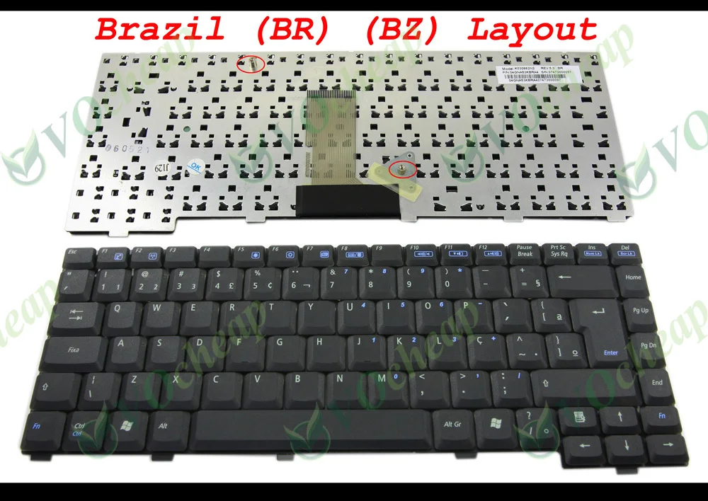 Новая клавиатура BR для ноутбука Asus A3 A3000 A3N A6 A6000 A6Jc A6R Z92KM, черная бразильская версия BR-K030662N2, 04GNA53KBRA4
Новая клавиатура BR для ноутбука Asus A3 A3000 A3N A6 A6000 A6Jc A6R Z92KM, черная бразильская версия BR-K030662N2, 04GNA53KBRA4