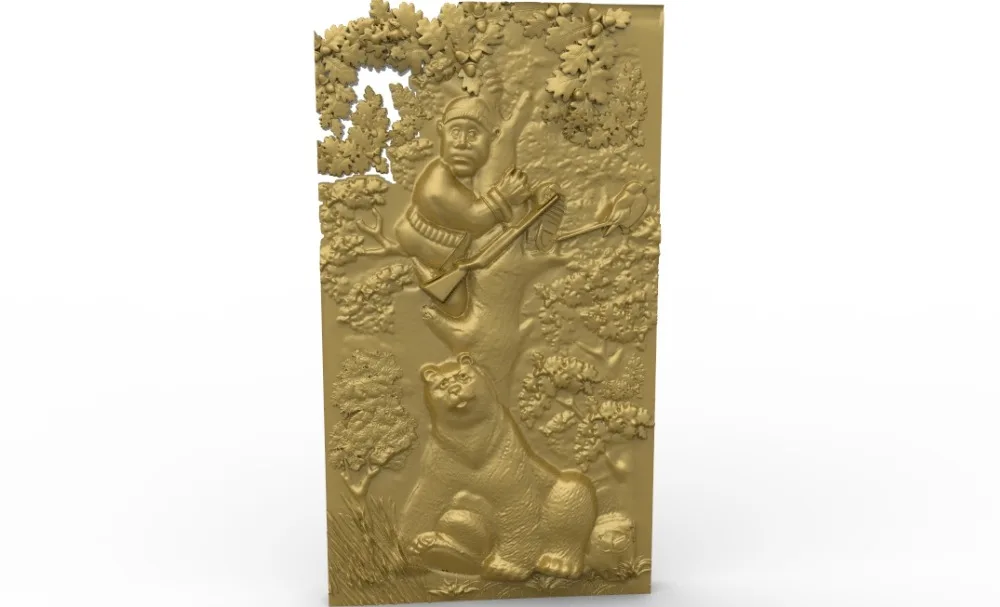 bear and man 3D model relief STL model for CNC Router carving engraving artcam type3 aspire M388
bear and man 3D model relief STL model for CNC Router carving engraving artcam type3 aspire M388