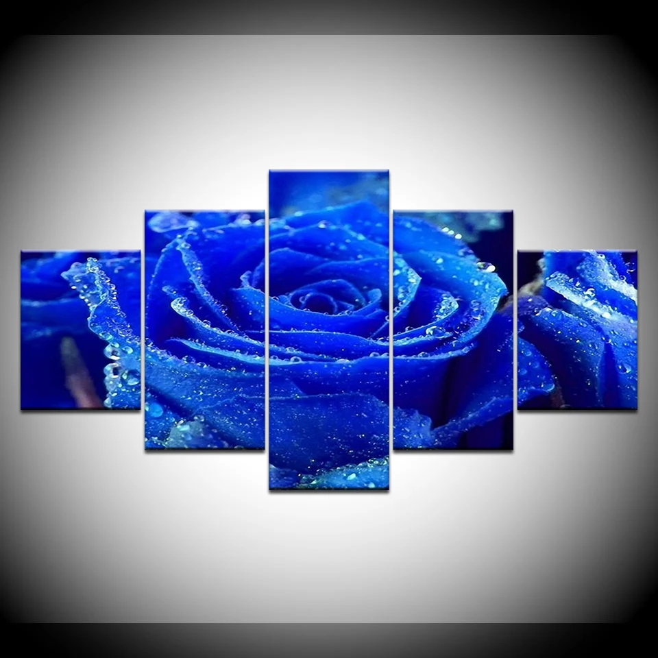 Canvas Painting blue rose flowers 5 Pieces Wall Art Painting Modular Wallpapers Poster Print for living room Home Decor
Canvas Painting blue rose flowers 5 Pieces Wall Art Painting Modular Wallpapers Poster Print for living room Home Decor