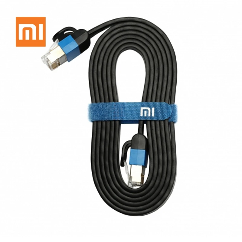 original Xiaomi Ethernet LAN Cable 1000Mbps Millet 0.5m 1m 3m Gigabit Six Patch Networking 24K Gold Plated Crystal Head | Электроника