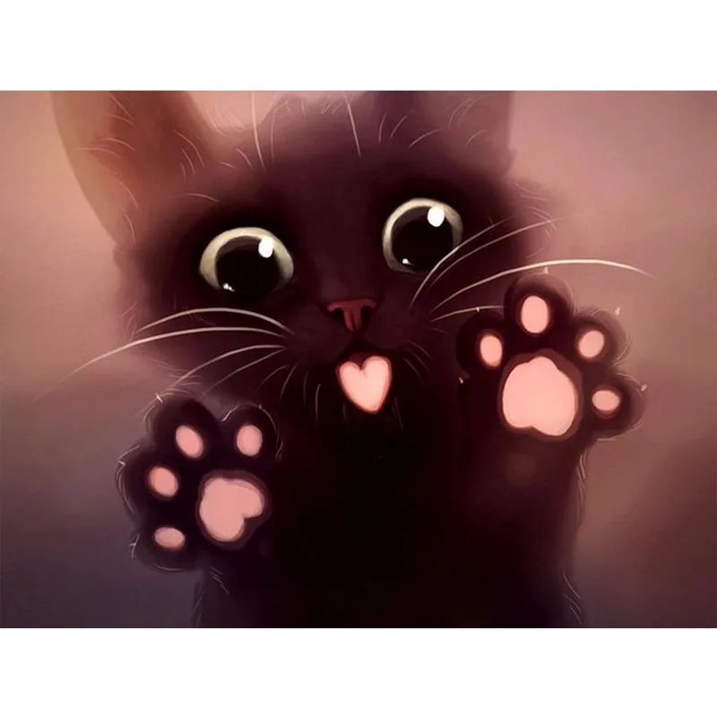 5D DIY Diamond Painting Cat Cross Stitch Lovely Black Cat Animal Needlework Home Decorative Full Square Diamond Embroidery
5D DIY Diamond Painting Cat Cross Stitch Lovely Black Cat Animal Needlework Home Decorative Full Square Diamond Embroidery