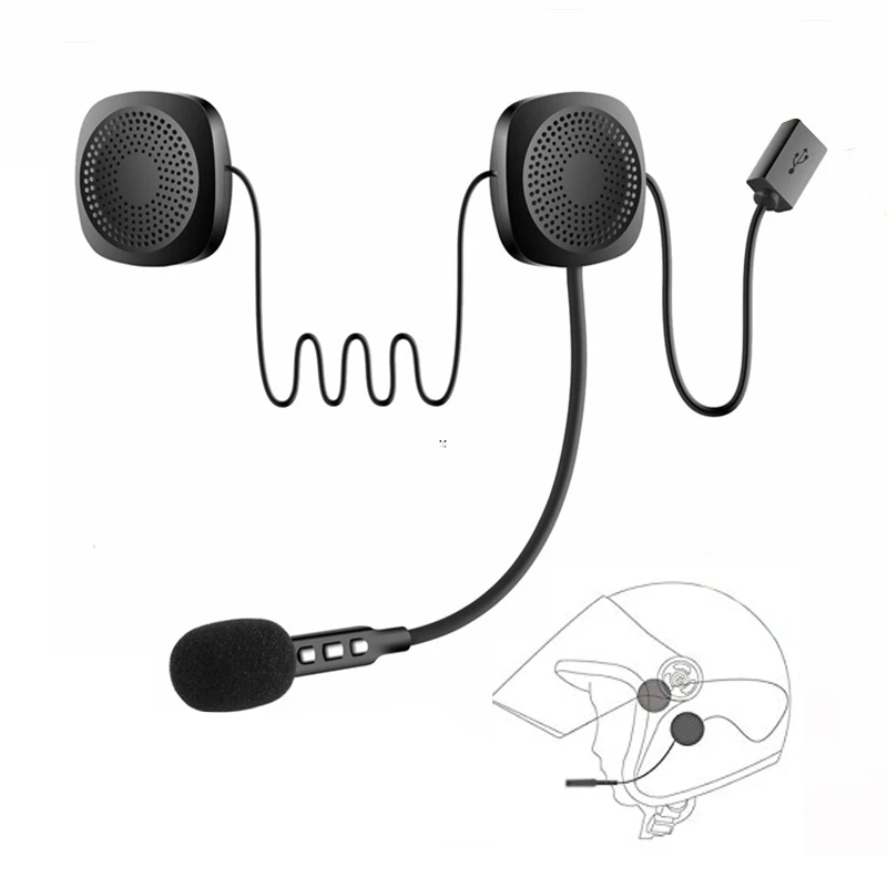 Мотоциклетные Bluetooth наушники тонкая гарнитура для шлема беспроводные с