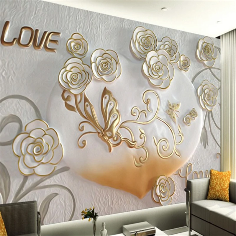 beibehang Large - scale custom wallpaper modern simple three - dimensional embossed rose butterfly fresco TV background wall
beibehang Large - scale custom wallpaper modern simple three - dimensional embossed rose butterfly fresco TV background wall