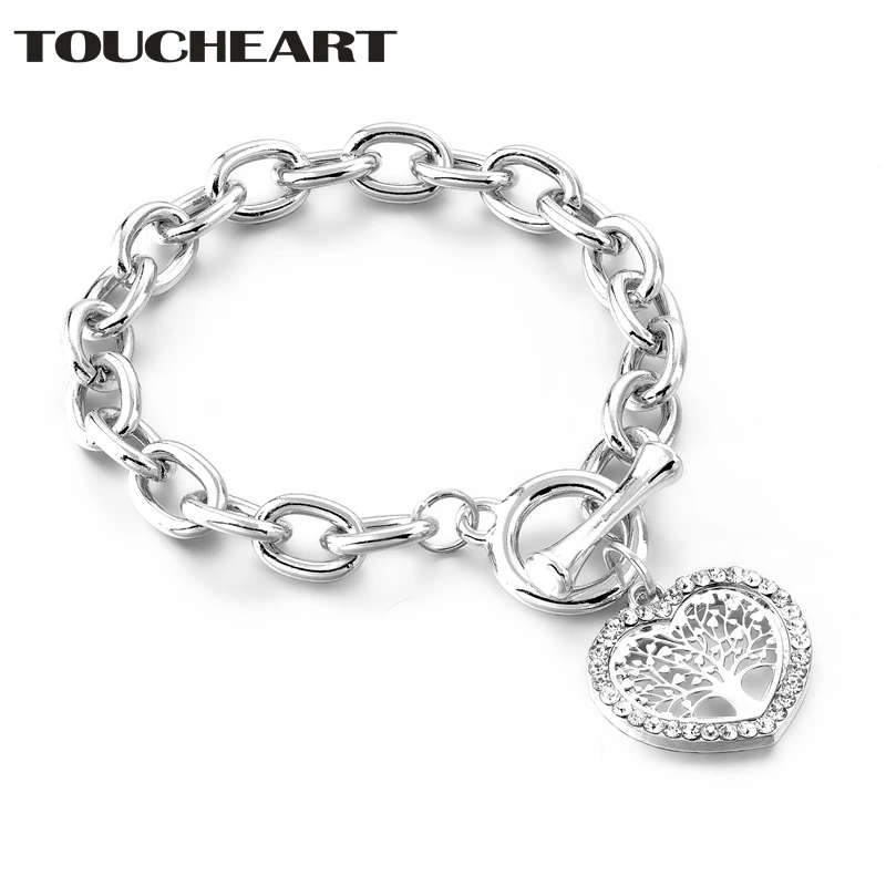 TOUCHEART Heart Pattern Tree Of Life Cuff Bracelets Bangles Charms For Women Silver Jewelry Stainless Steel Bracelets SBR180154
TOUCHEART Heart Pattern Tree Of Life Cuff Bracelets Bangles Charms For Women Silver Jewelry Stainless Steel Bracelets SBR180154