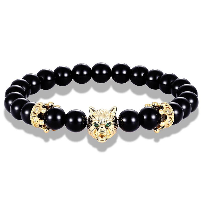 LIVVY New Fashion Wild Wolf Head Crown Couple Bracelet Distance Natural Stone Pearl Bracelet Boyfriend Gift Glamour Jewelry
LIVVY New Fashion Wild Wolf Head Crown Couple Bracelet Distance Natural Stone Pearl Bracelet Boyfriend Gift Glamour Jewelry