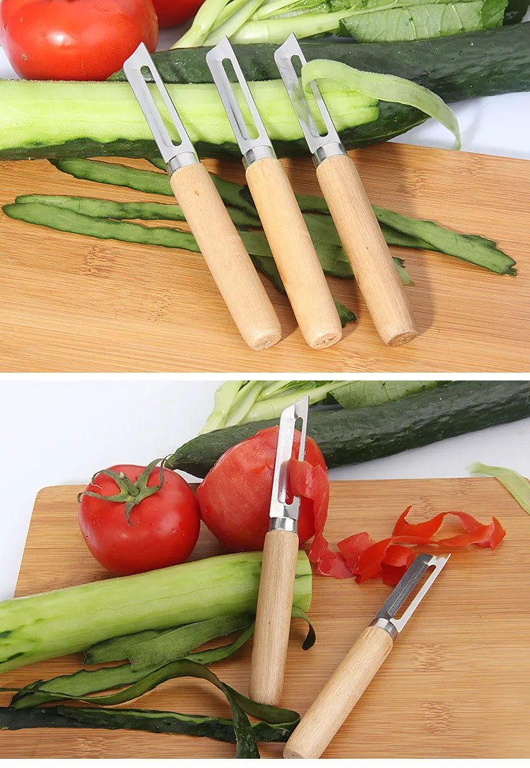 1PC Stainless Steel Cutter Vegetable Fruit Apple Slicer with Wood Handle Potato Peeler Parer Tool KX 197
1PC Stainless Steel Cutter Vegetable Fruit Apple Slicer with Wood Handle Potato Peeler Parer Tool KX 197