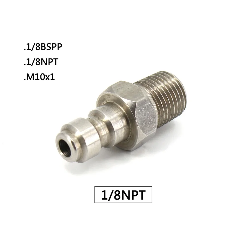 PCP Airforce Пейнтбол высокого давления 1/8NPT M10x1 1/8 BSPP 8 мм из нержавеющей стали быстрый