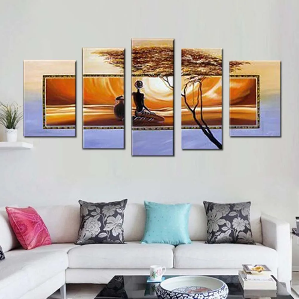 Modern Hand Painted Abstract African Art Canvas Oil Painting African Landscape Wall Picture Living Room Home Wall Decoration
Modern Hand Painted Abstract African Art Canvas Oil Painting African Landscape Wall Picture Living Room Home Wall Decoration