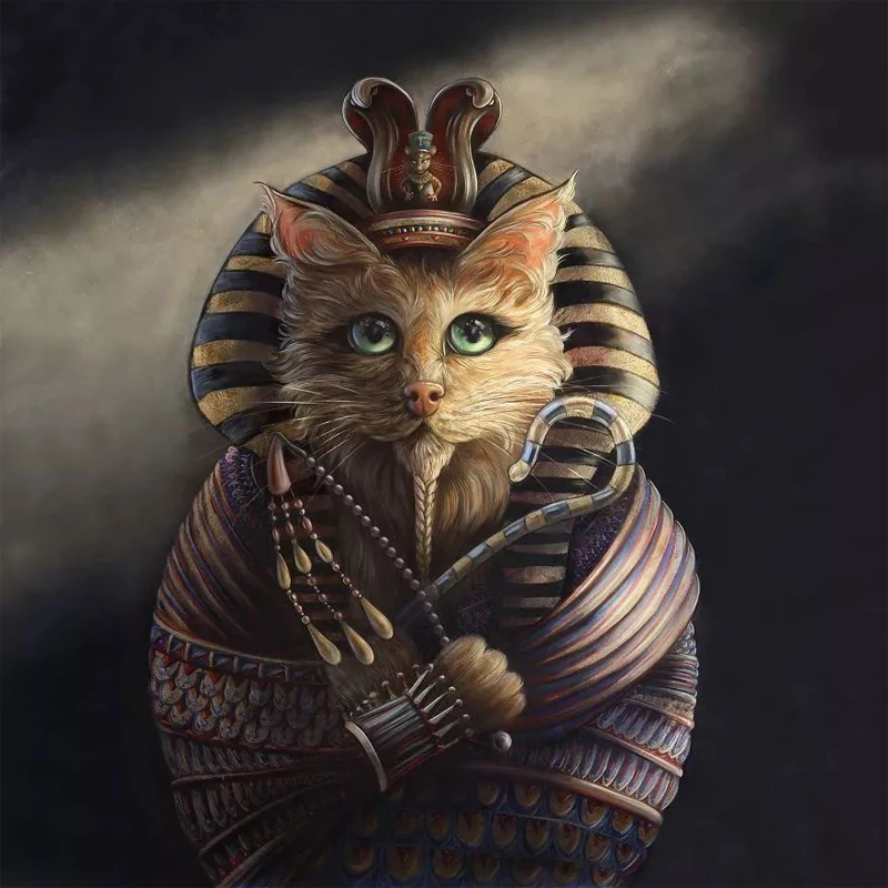 Full Square 5D DIY Diamond Painting Cat cosplay egyptian pharaoh Embroidery Cross Stitch rhinestones Mosaic Y1989
Full Square 5D DIY Diamond Painting Cat cosplay egyptian pharaoh Embroidery Cross Stitch rhinestones Mosaic Y1989