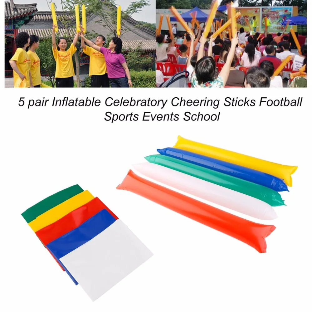 5 pcs Inflatable Celebratory Cheering Sticks Football Sports Events School Cheer Maker Ballon Concert Party Supplies toys gift
5 pcs Inflatable Celebratory Cheering Sticks Football Sports Events School Cheer Maker Ballon Concert Party Supplies toys gift