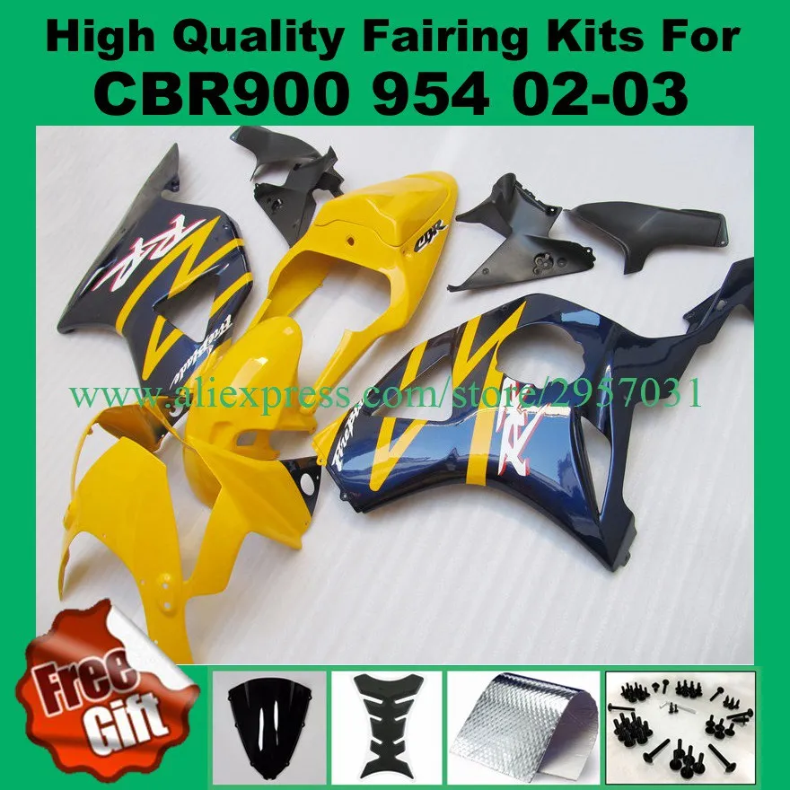 Free screws+gifts Fairing kit for HONDA CBR900RR 954 02 03 CBR 900RR 2002 2003 ABS Yellow Blue D3255 Fairings bodywork
Free screws+gifts Fairing kit for HONDA CBR900RR 954 02 03 CBR 900RR 2002 2003 ABS Yellow Blue D3255 Fairings bodywork