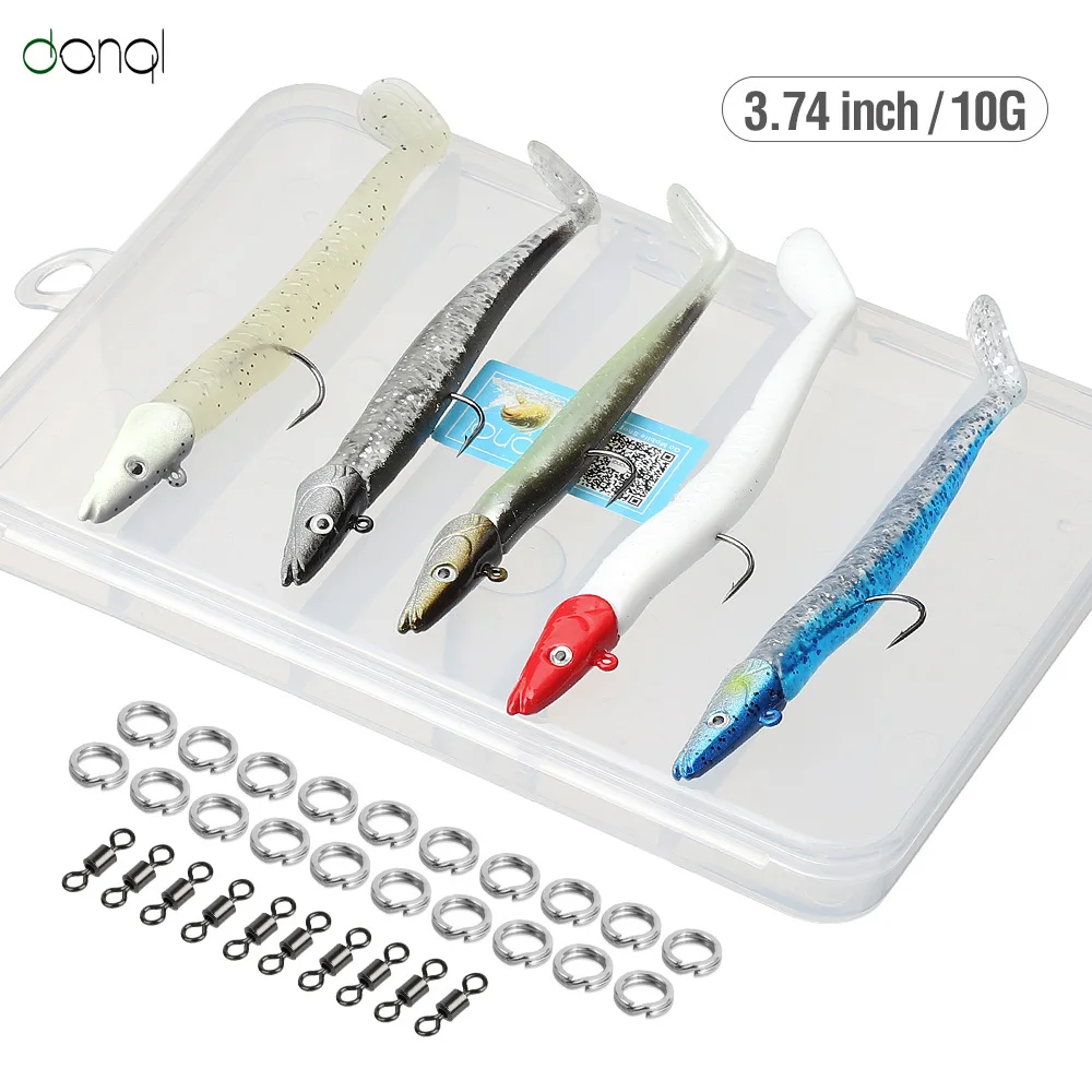DONQL 5Pcs/Set Jig Lead Head Soft Fishing Lure Artificial Silicone Bait 10g 3D Eyes With High Quality Lead Sharp Hook Bass Lure
DONQL 5Pcs/Set Jig Lead Head Soft Fishing Lure Artificial Silicone Bait 10g 3D Eyes With High Quality Lead Sharp Hook Bass Lure