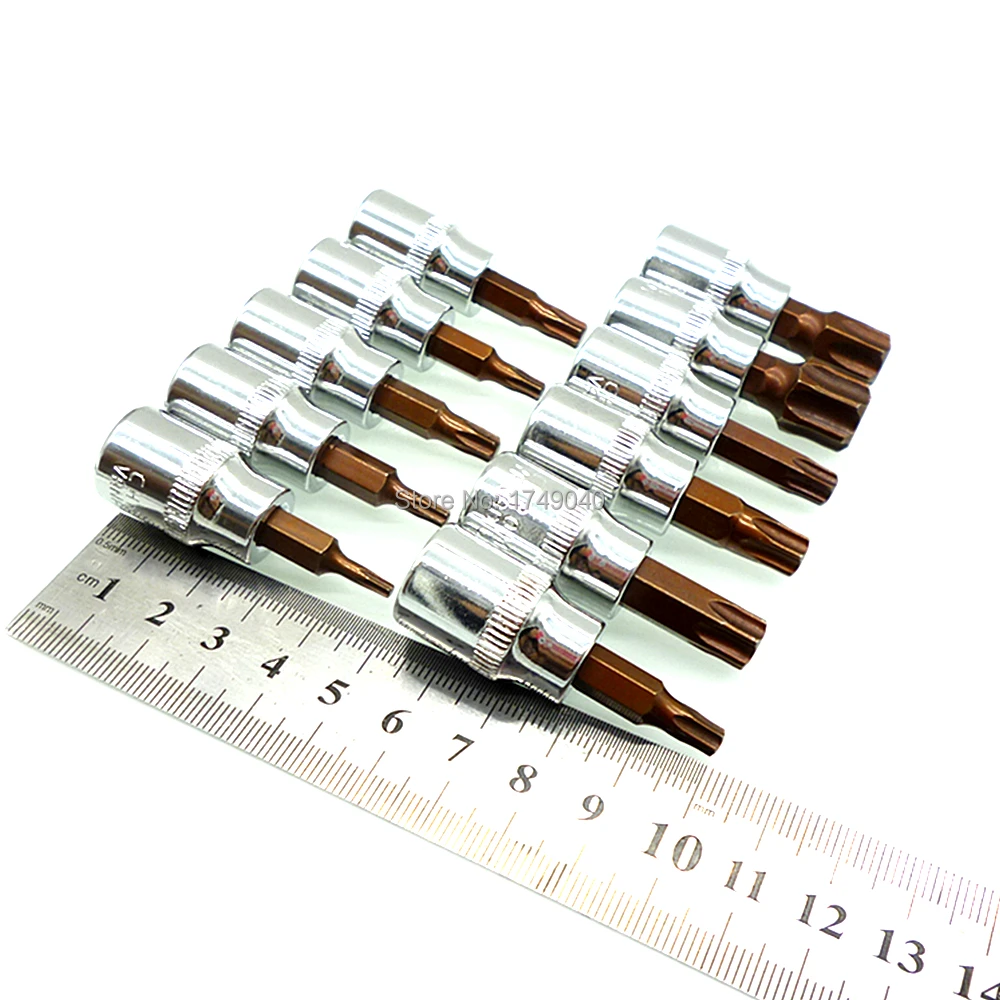11pc Torx Bit Socket Screwdriver Set 3/8" Square Impact Driver T10 T15 T20 T25 T27 T30 T40 T45 T50 T55 T60 Torx Star Socket Bit
11pc Torx Bit Socket Screwdriver Set 3/8" Square Impact Driver T10 T15 T20 T25 T27 T30 T40 T45 T50 T55 T60 Torx Star Socket Bit