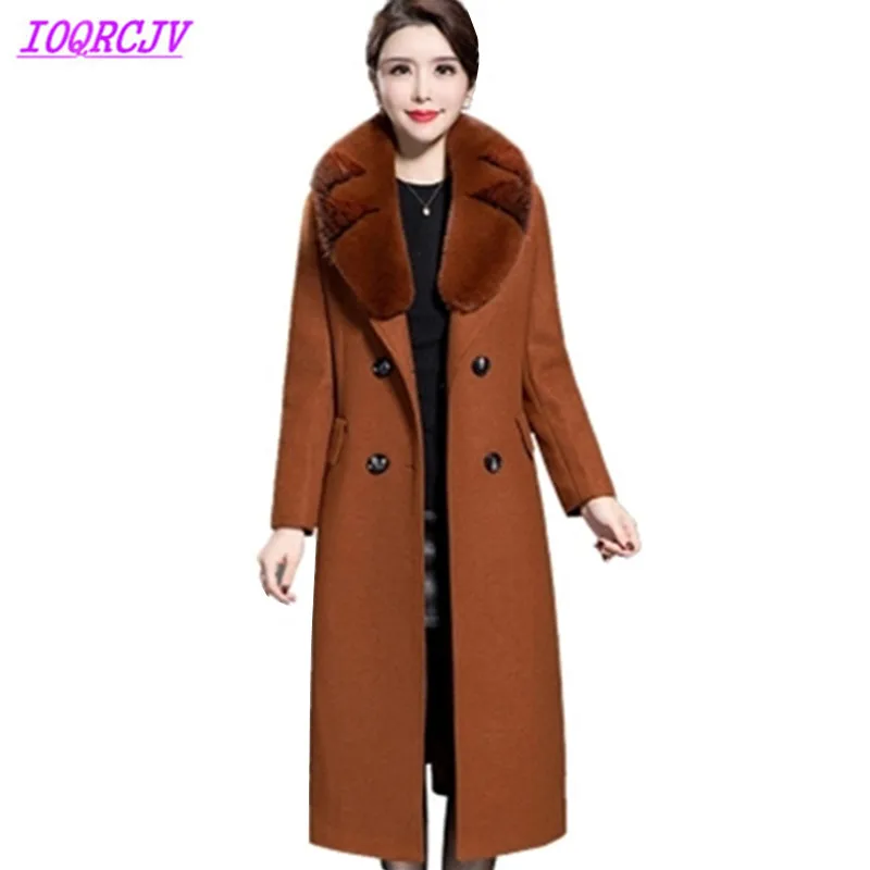 New Autumn Winter Women Woolen Coats Plus size Slim Woolen cloth Outerwear Middle aged Female Fur collar Woolen Coats IOQRCJV018
New Autumn Winter Women Woolen Coats Plus size Slim Woolen cloth Outerwear Middle aged Female Fur collar Woolen Coats IOQRCJV018