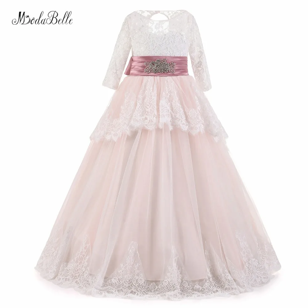 modabelle Fancy Girls Lace Ball Gowns For Children First Communion Vestido Party 2018 European Beaded Sash Flower Girl Dresses
modabelle Fancy Girls Lace Ball Gowns For Children First Communion Vestido Party 2018 European Beaded Sash Flower Girl Dresses