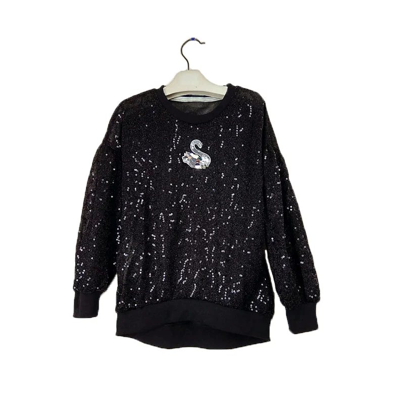 Girls Fahion Sequins Spring New Children Handmade Swan Beads Long Sleeve Knitted T-shirts
Girls Fahion Sequins Spring New Children Handmade Swan Beads Long Sleeve Knitted T-shirts