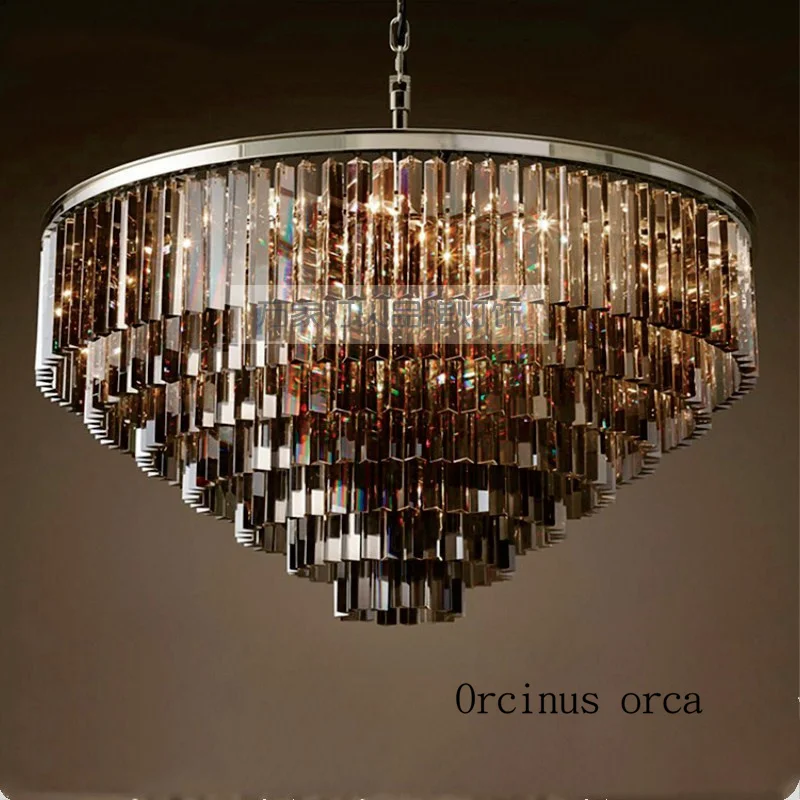 American style iron crystal round chandelier villa living room European style modern creative LED Chandelier free shipping
American style iron crystal round chandelier villa living room European style modern creative LED Chandelier free shipping