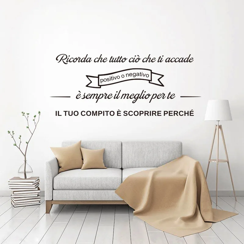 Stickers Quote Ricorda Che Tutto Cio Che Ti Accade Vinyl Mural Art Decals for Living Room Home Decor House Decoration Wallpaper
Stickers Quote Ricorda Che Tutto Cio Che Ti Accade Vinyl Mural Art Decals for Living Room Home Decor House Decoration Wallpaper