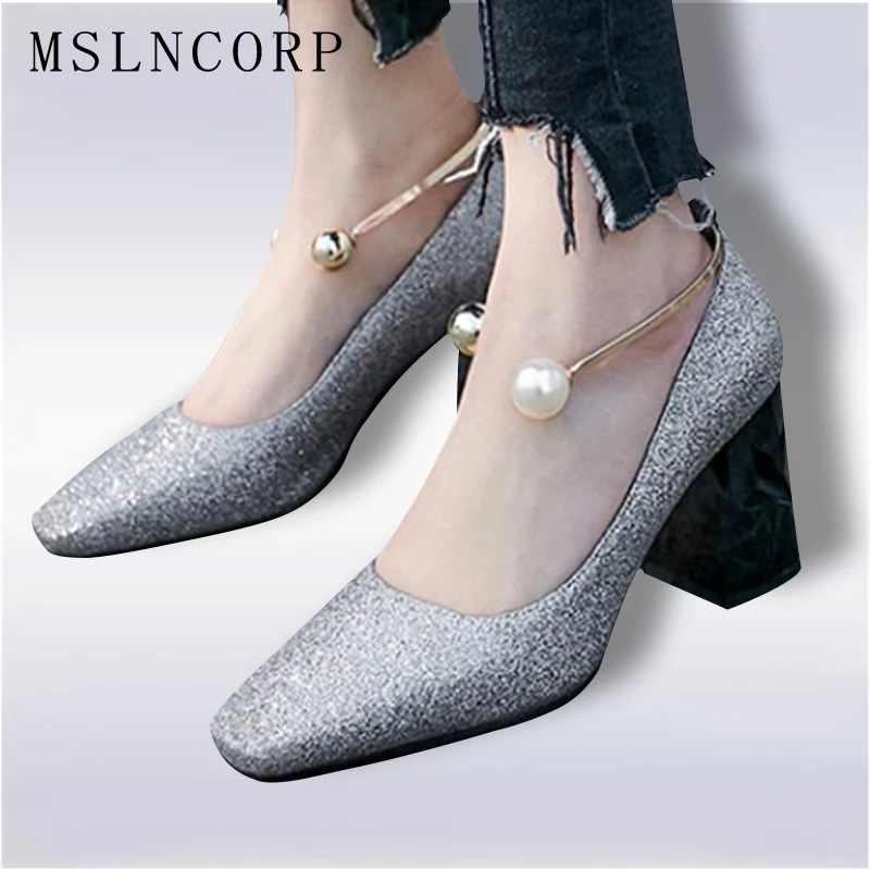 Plus Size 34-48 High Heels Women Pumps Office Lady Square Toe Pearl Metal Decoration Footwear Spring Elegant Brand Ladies Shoes
Plus Size 34-48 High Heels Women Pumps Office Lady Square Toe Pearl Metal Decoration Footwear Spring Elegant Brand Ladies Shoes