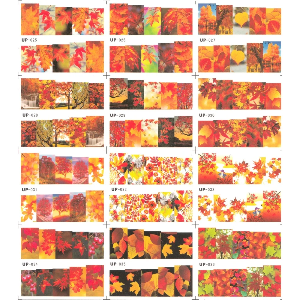 UPRETTEGO 12 PACK/ LOT WATER DECAL NAIL ART NAIL STICKER SLIDER FULL COVER RED MAPLE TREE AUTUMN FALLING LEAF LEAVES UP25-36
UPRETTEGO 12 PACK/ LOT WATER DECAL NAIL ART NAIL STICKER SLIDER FULL COVER RED MAPLE TREE AUTUMN FALLING LEAF LEAVES UP25-36