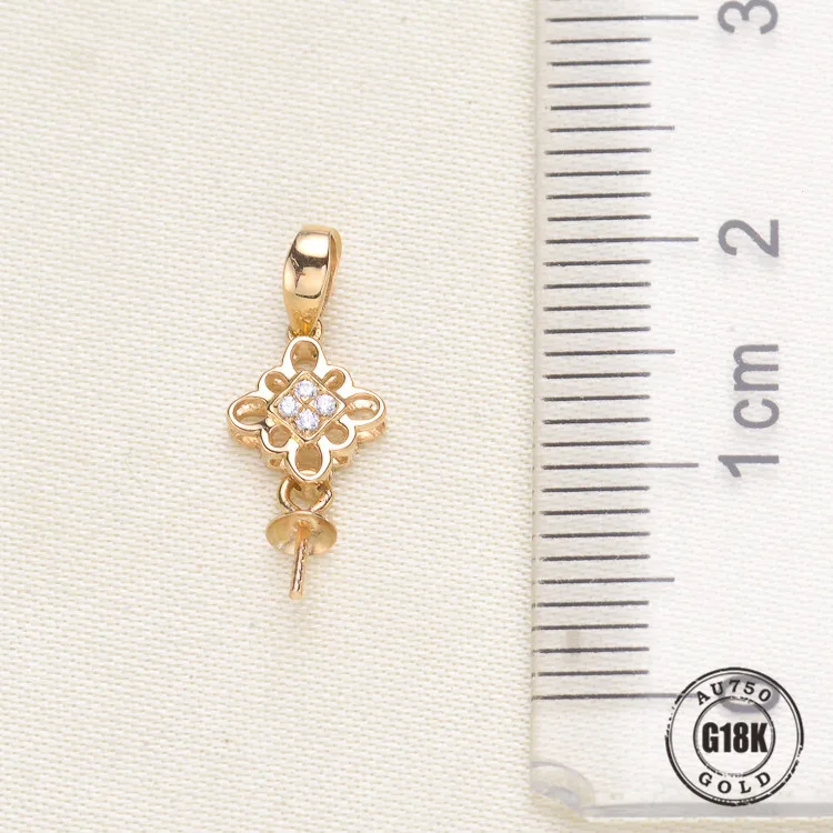 Luxury genuine G18K Gold Accessories Fashion Pearl Pendant Settings Findings Pendant Mountings Women Accessories Female Jewwelry
Luxury genuine G18K Gold Accessories Fashion Pearl Pendant Settings Findings Pendant Mountings Women Accessories Female Jewwelry