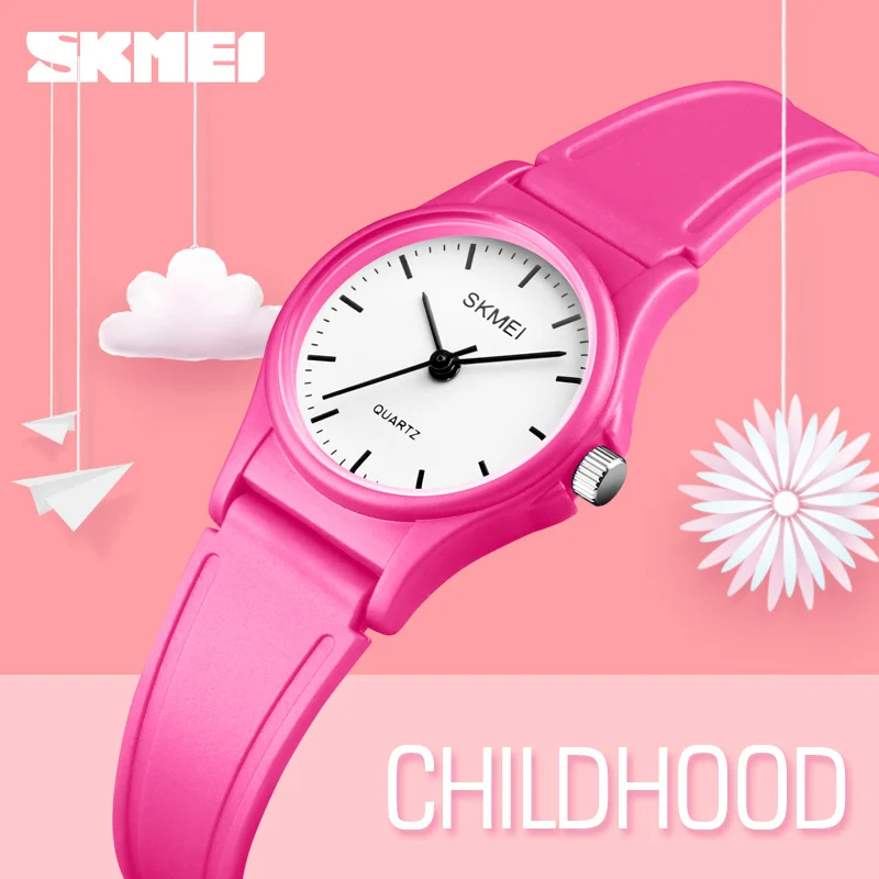 Детские Кварцевые часы SKMEI люксовый бренд модные уличные браслет