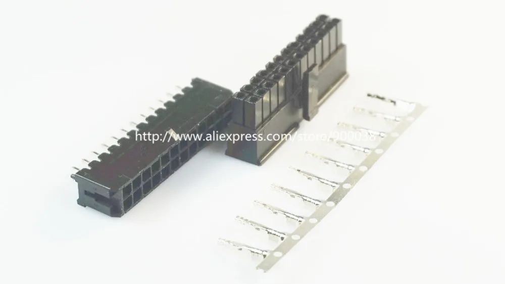 50 sets Micro-Fit connector 3.0 mm 2x12 Pin 24 P Wafer straight dual row + Receptacle Housing + terminal 43025 / 43045 / 43030
50 sets Micro-Fit connector 3.0 mm 2x12 Pin 24 P Wafer straight dual row + Receptacle Housing + terminal 43025 / 43045 / 43030
