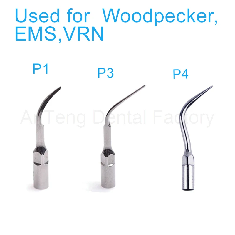 New 3Pcs Ultrasonic Scaler Dental Tips P1 P3 P4 With Woodpecker, EMS, VRN dental Tooth Whitening Dental Supragingival Tools
New 3Pcs Ultrasonic Scaler Dental Tips P1 P3 P4 With Woodpecker, EMS, VRN dental Tooth Whitening Dental Supragingival Tools