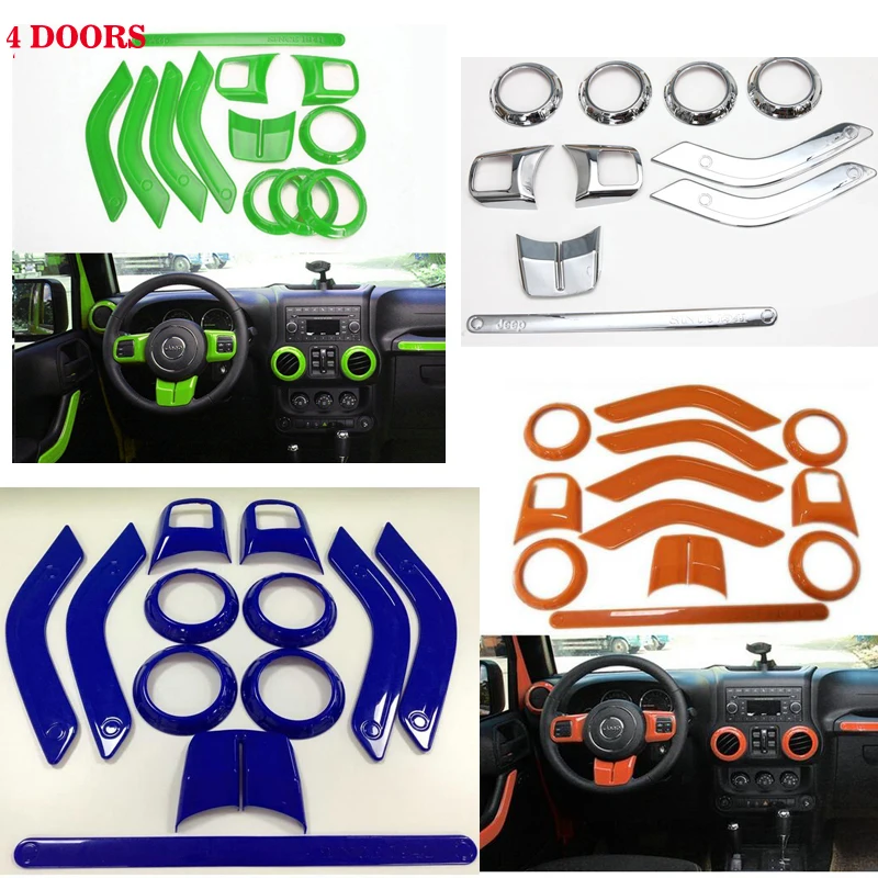 12pic 4doors Steering Wheel Trim Air Condition Vent Interior Accessories Door Handle Cover Kits ABS Chrome For Jeep Wrangler JK
12pic 4doors Steering Wheel Trim Air Condition Vent Interior Accessories Door Handle Cover Kits ABS Chrome For Jeep Wrangler JK