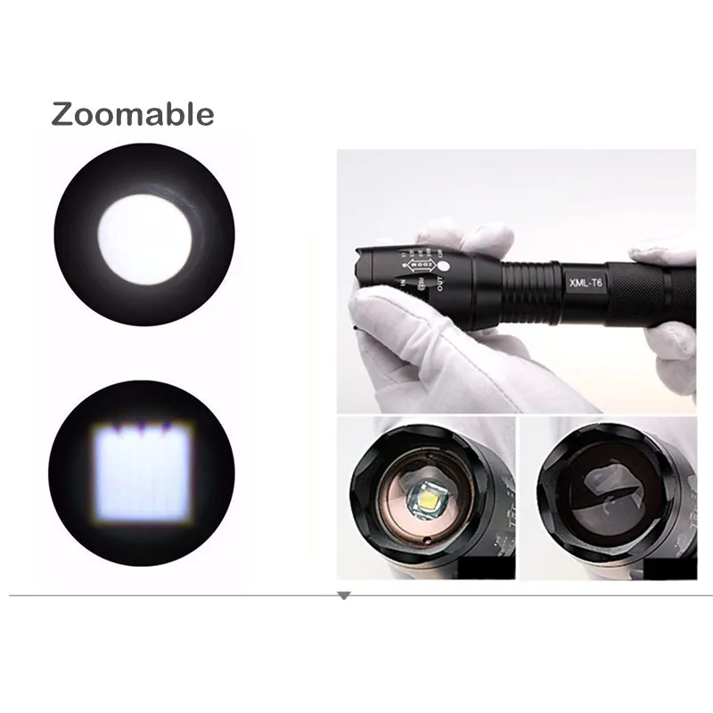 Zonyee E17 XML-T6 3800LM Luminaria Алюминиевый Водонепроницаемый CREE светодиодный фонарик для