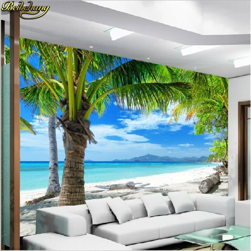beibehang papel de parede Custom 3D mural wallpape Sofa bedroom TV backdrop mural painting Beach Coconut Grove wall mural paper
beibehang papel de parede Custom 3D mural wallpape Sofa bedroom TV backdrop mural painting Beach Coconut Grove wall mural paper