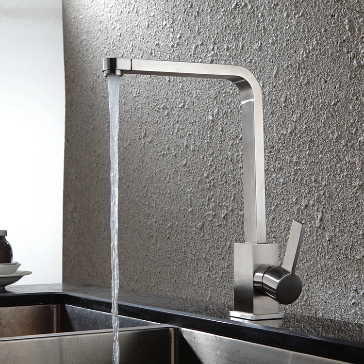 Brushed Nickel Solid Stainless Steel Single Handle high quality Lead free Kitchen Faucet Hot and cold water Sink faucet
Brushed Nickel Solid Stainless Steel Single Handle high quality Lead free Kitchen Faucet Hot and cold water Sink faucet