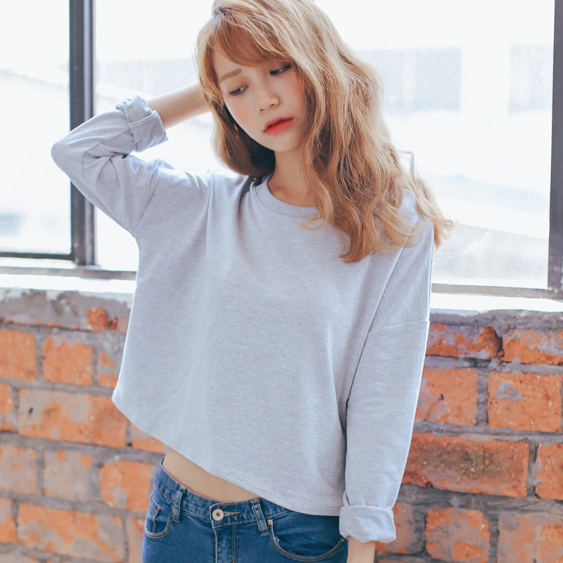 Nice Fashion Solid Pullovers Sweatshirt New Candy-Colored Sweatshirt Women Autumn Short Paragraph Long-Sleeved Hoodies A418
Nice Fashion Solid Pullovers Sweatshirt New Candy-Colored Sweatshirt Women Autumn Short Paragraph Long-Sleeved Hoodies A418