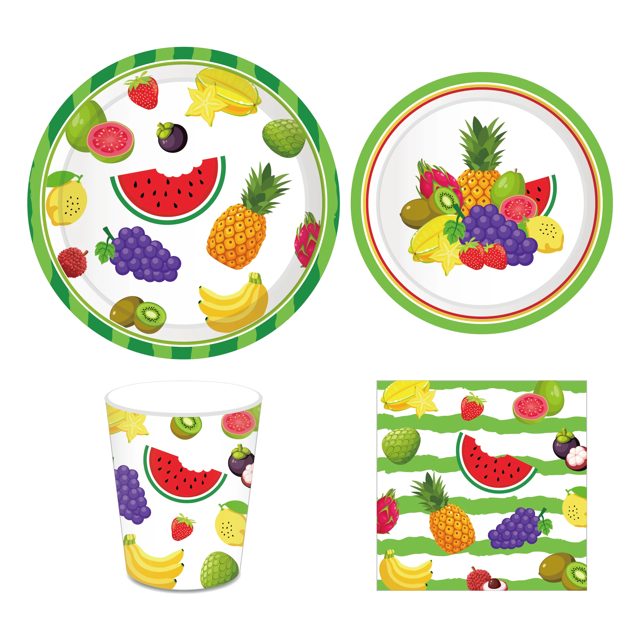 Fruit Theme Birthday Party Favors Cartoon Strawberry Watermelon Disposable Tableware Sets Party Plates Napkins Cups Decorations
Fruit Theme Birthday Party Favors Cartoon Strawberry Watermelon Disposable Tableware Sets Party Plates Napkins Cups Decorations