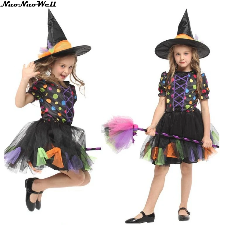 Halloween Party Children Kids Cosplay Witch Costume For Girls Colorful Halloween Costume Party Witch Dress With Hat
Halloween Party Children Kids Cosplay Witch Costume For Girls Colorful Halloween Costume Party Witch Dress With Hat