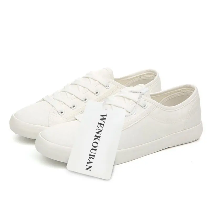 Classic White Sneakers Women Casual Canvas Shoes Female Summer Lace-Up Flat Trainers Fashion Zapatillas Mujer Vulcanize Shoes 
Classic White Sneakers Women Casual Canvas Shoes Female Summer Lace-Up Flat Trainers Fashion Zapatillas Mujer Vulcanize Shoes