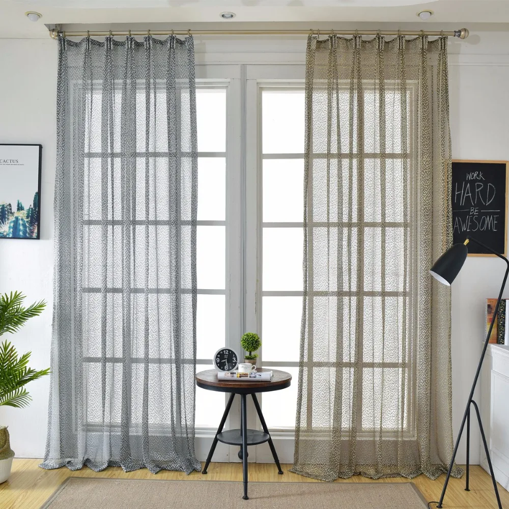 2 Colors European Jacquard Home Decoration Modern Coffee Curtain for Living Room Tulle Fabrics Sheer Leopard Window Treatment
2 Colors European Jacquard Home Decoration Modern Coffee Curtain for Living Room Tulle Fabrics Sheer Leopard Window Treatment