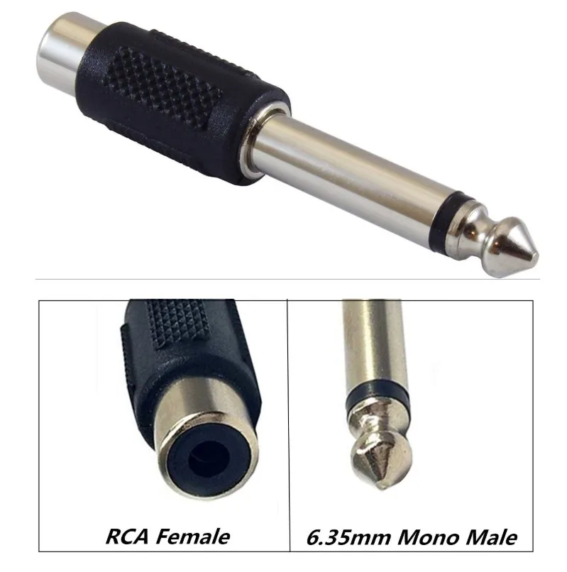 10Pcs 6.35mm Male to RCA Female Audio Connector 6.35mm Jack AV Audio Video Converter Adapter For DVD Amplifier Speaker
10Pcs 6.35mm Male to RCA Female Audio Connector 6.35mm Jack AV Audio Video Converter Adapter For DVD Amplifier Speaker