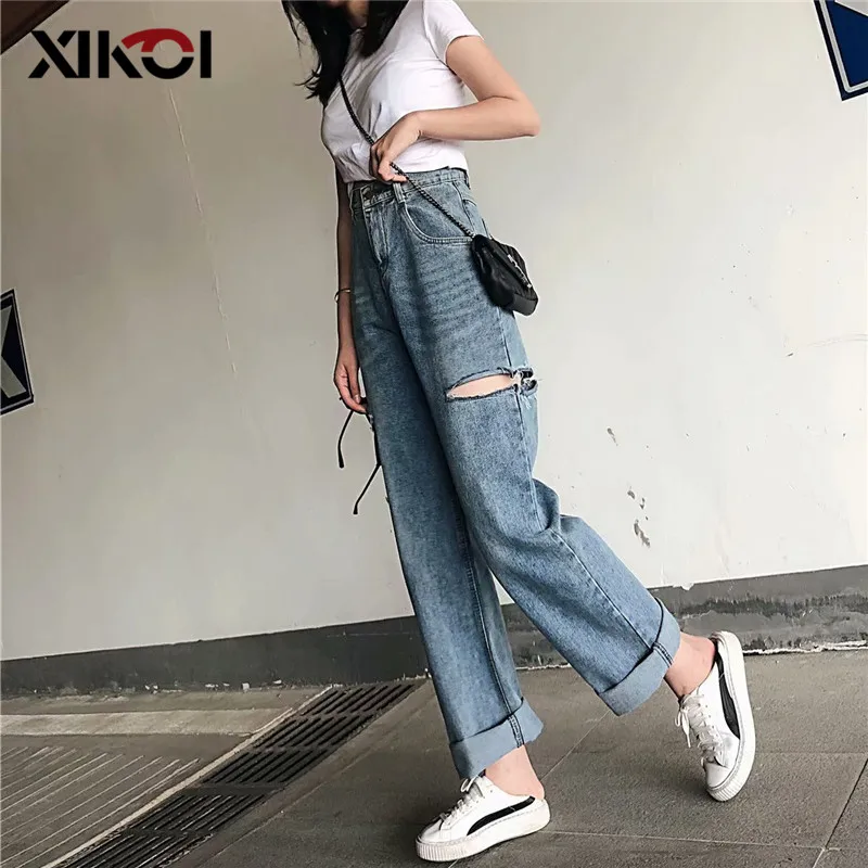 XIKOI Loose Vintage Woman Jeans 2021 Spring Autumn Girls Long Trousers Denim Hole Wide Leg Pants High Waist Jean
XIKOI Loose Vintage Woman Jeans 2021 Spring Autumn Girls Long Trousers Denim Hole Wide Leg Pants High Waist Jean