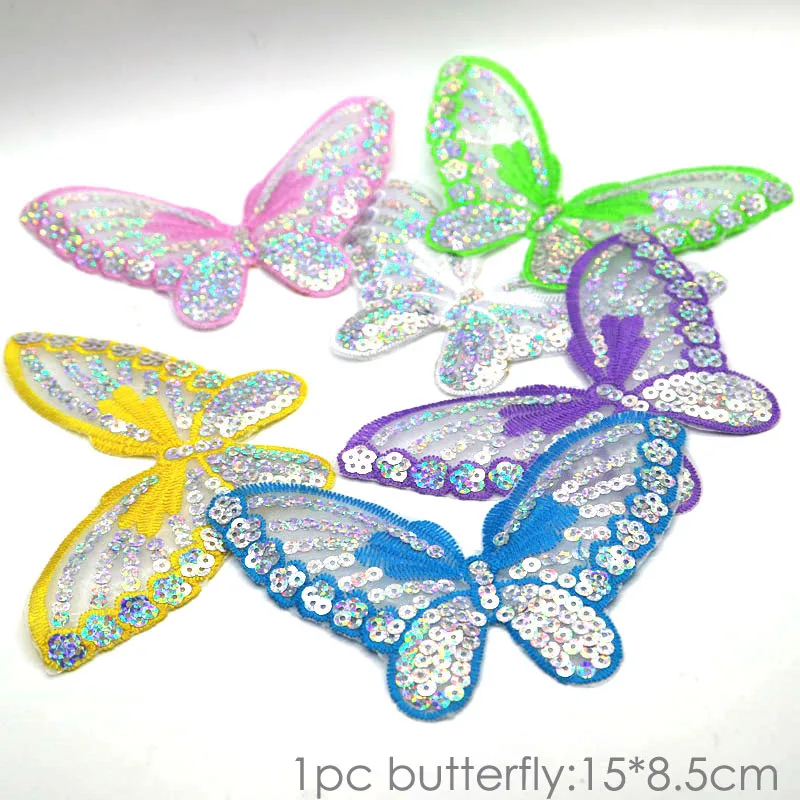 1pc Fashion iron on sequins butterfly patches for clothing embroidery ironing appliques parche DIY handmade clothes accessories
1pc Fashion iron on sequins butterfly patches for clothing embroidery ironing appliques parche DIY handmade clothes accessories