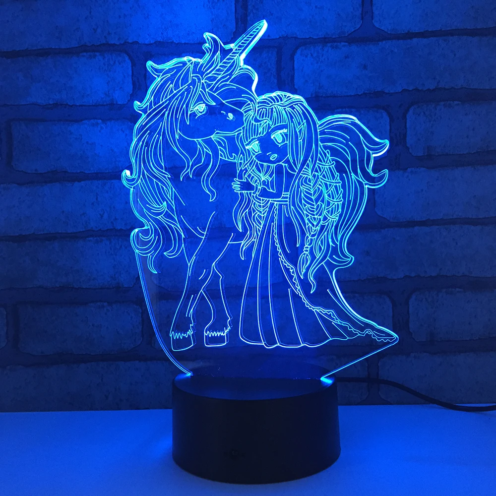 Unicorn Girl LED RGB Night Light 7 Color Change Desk Light Action Figures 1879 Boys Girls Christmas Toys
Unicorn Girl LED RGB Night Light 7 Color Change Desk Light Action Figures 1879 Boys Girls Christmas Toys